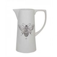 creative co-op ceramic pitcher with bee da6088